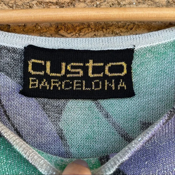 Custo Barcelona Sparkly Mosaic Knit Dress medium - Picture 5 of 9